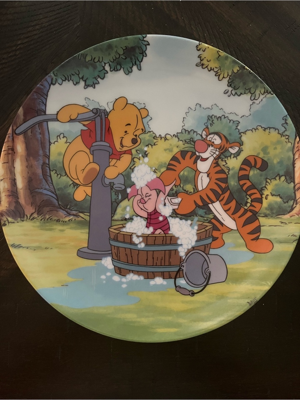 Vintage Winnie the Pooh & Friends Decorative Plate - “Troubles with Bubbles”